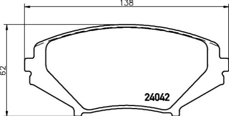 Гальмівні колодки, дискове гальмо (набір) BEHR-HELLA 8DB 355 010-881