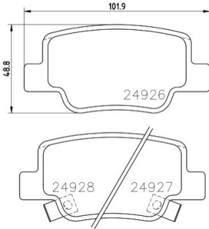 Гальмівні колодки, дискове гальмо (набір) BEHR-HELLA 8DB 355 014-891