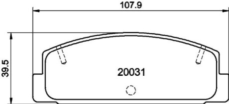 Комплект гальмівних колодок, дискове гальмо - (GGYM2648Z / FDY12649Z / V9118X009) BEHR-HELLA 8DB 355 016-761