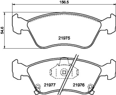 Гальмівні колодки, дискове гальмо (набір) BEHR-HELLA 8DB 355 016-981