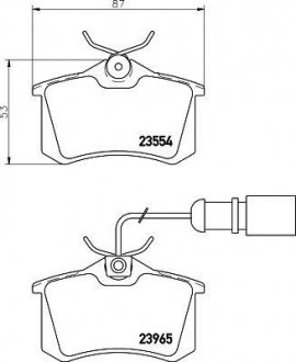 Тормозные колодки - (YM2J2M008AA / YM212M008AA / YM212M008DA) BEHR-HELLA 8DB 355 018-601