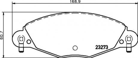 Гальмівні колодки, дискове гальмо (набір) BEHR-HELLA 8DB 355 019-421