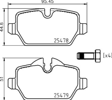 Колодки дискового тормоза BEHR-HELLA 8DB 355 020-111