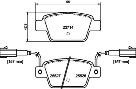 Дисковые тормозные колодки BEHR-HELLA 8DB355020181