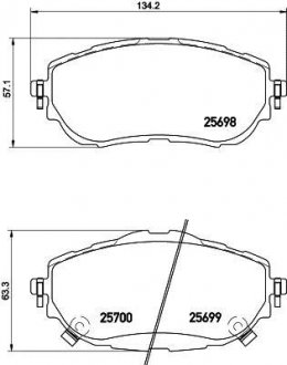 Тормозные колодки - (446502430 / 446502390 / 0446502430) BEHR-HELLA 8DB 355 020-281