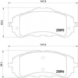 Гальмівні колодки дискові перед. Peugeot 308 II 1.2-2.0D 2013- BEHR-HELLA 8DB 355 021-321