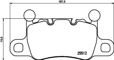 Brake Pad Set, disc brake BEHR-HELLA 8DB355021401