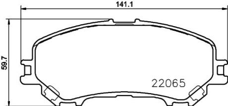 Колодки торм.пер. BEHR-HELLA 8DB355021691