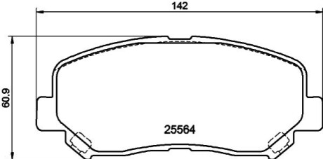 Колодки гальмівні (передні) Jeep Cherokee 13- BEHR-HELLA 8DB355021981