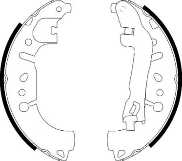 Комплект гальмівних колодок BEHR-HELLA 8DB355022271 (фото 1)