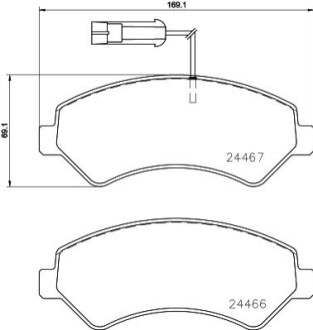 Гальмівні колодки (набір) BEHR-HELLA 8DB 355 023-011 (фото 1)