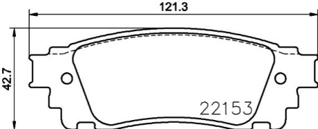 Гальмівні колодки дискові зад. Toyota Camry/Rav4/C-Hr/Es300/Ux Rr 15-/17- BEHR-HELLA 8DB 355 024-631