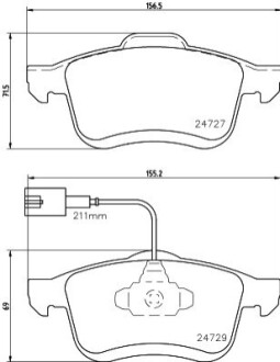 Гальмівні колодки (набір) BEHR-HELLA 8DB355024691