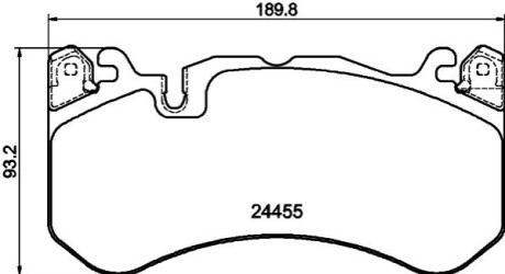 Колодки гальмівні (передні) Audi A6 08-18/A7 13-18 (+датчики) BEHR-HELLA 8DB355025011 (фото 1)