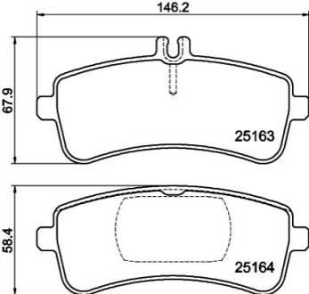 Klocki ham. tył AMG GT (X290), C-CLASS (W205), C-CLASS Convertible (A205), C BEHR-HELLA 8DB355025241