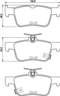 Гальмівнi колодки дисковi зад. Honda Civic 17- BEHR-HELLA 8DB 355 025-251 (фото 1)