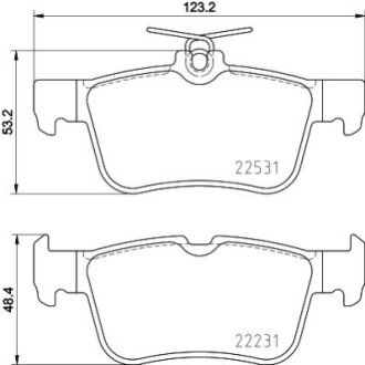 Колодки дискового тормоза BEHR-HELLA 8DB355025491