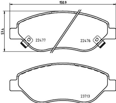 Гальмівні колодки (набір) BEHR-HELLA 8DB355025631