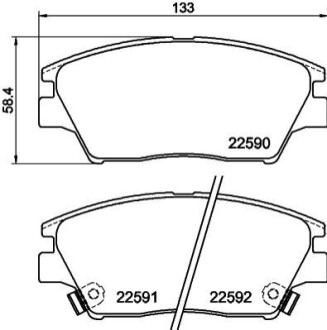 Klocki ham. prz. SSANGYONG BEHR-HELLA 8DB355025741