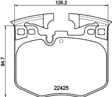 Гальмівні колодки передні BMW 5 (G30, F90), 5 (G31), 6 GRAN TURISMO (G32), 7 (G11, G12), 8 (G15, F92), X3 (G01, F97), X4 (G02, F98), X5 (G05, F95) 1.6-3.0D 07.15- BEHR-HELLA 8DB 355 025-951 (фото 1)