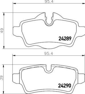 Колодки гальмівні, дискове гальмо BEHR-HELLA 8DB355031791