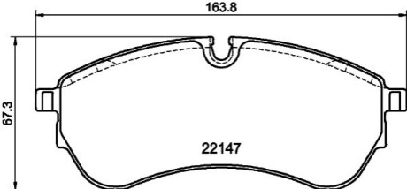 Гальмівні колодки MAN TGEVW Crafter 2.0D 09.16- BEHR-HELLA 8DB 355 032-921