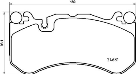 Колодки гальмівні (передні) MB C-class (W204) 08-14/E-class (W211) 06-08 BEHR-HELLA 8DB355036461