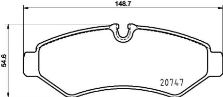 Колодки тормозные (задние) MB Sprinter 211-319 18- (Brembo) BEHR-HELLA 8DB 355 036-861