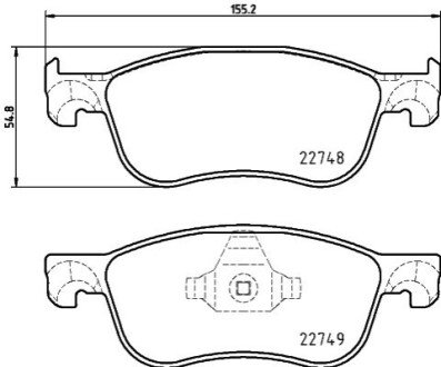 Klocki ham. prz. FO BEHR-HELLA 8DB355037741