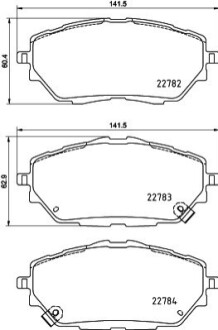 Колодки гальмівні, дискове гальмо BEHR-HELLA 8DB355037761