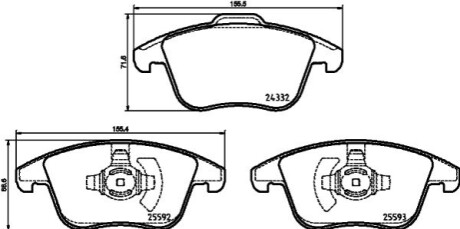 Колодки дискового тормоза BEHR-HELLA 8DB355037781