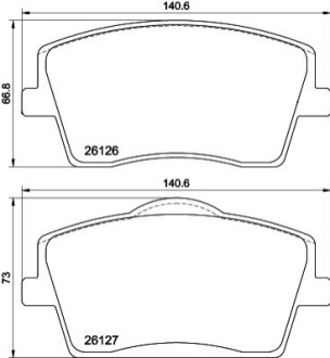 Klocki ham. prz. VO VO ASIA BEHR-HELLA 8DB355039001