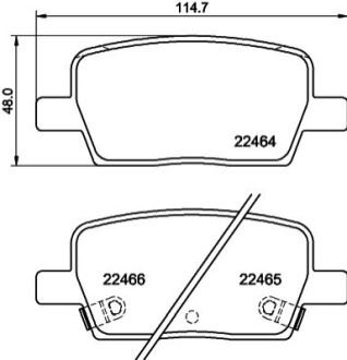 Klocki ham. tył CHEVROLET BEHR-HELLA 8DB355039081