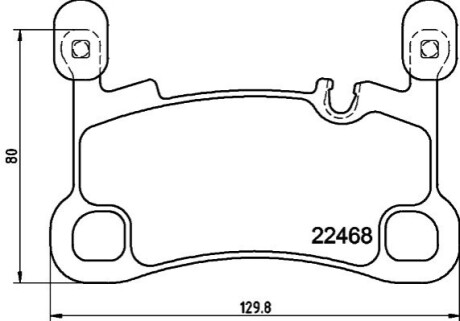 Колодки гальмівні (задні) Porsche Cayenne 17- (Brembo) Q+ BEHR-HELLA 8DB355039111