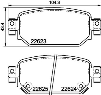 Klocki ham. tył MAZDA BEHR-HELLA 8DB355039141