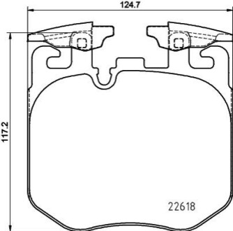 Колодки гальмівні, дискове гальмо BEHR-HELLA 8DB355039461 (фото 1)