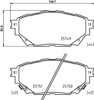 Klocki ham. przód tył FUSO MITSUBISHI BEHR-HELLA 8DB355039471