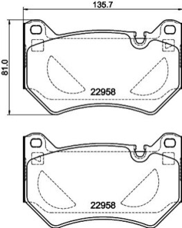 Колодки гальмівні (передні) Audi Q5 17- BEHR-HELLA 8DB355039511