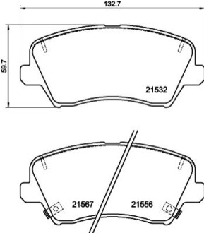 Klocki ham. przód HYUNDAI, KIA BEHR-HELLA 8DB355039971