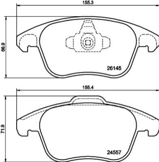 Klocki ham. przód PEUGEOT BEHR-HELLA 8DB355040141