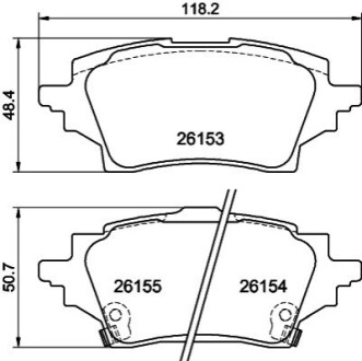 Klocki ham. tył TOYOTA BEHR-HELLA 8DB355040221