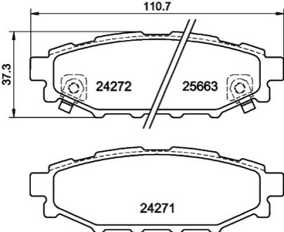 Klocki ham. tył TOYOTA BEHR-HELLA 8DB355040391