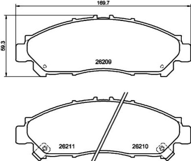 Klocki ham. przód TOYOTA BEHR-HELLA 8DB355040431