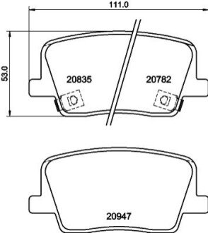 Klocki ham. tył SSANGYONG BEHR-HELLA 8DB355040511