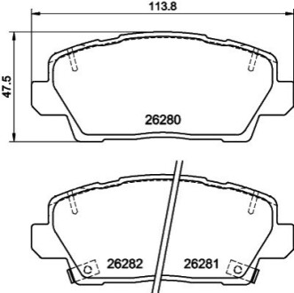 Колодки гальмівні (передні) Hyundai Kona 19-/Kia Picanto 17- BEHR-HELLA 8DB355040841