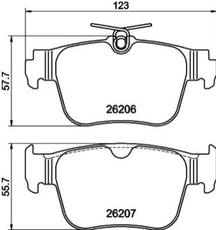 Колодки гальмівні (задні) Audi A3/Seat Leon/Skoda Octavia/VW Golf VIII 19-/Caddy 20- BEHR-HELLA 8DB355040851