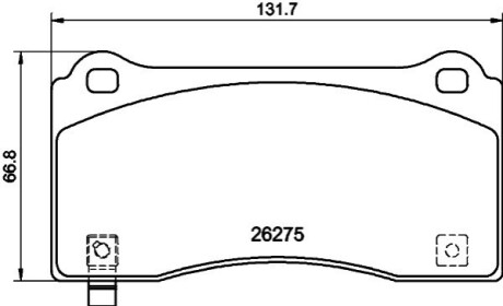 Колодки гальмівні передні TESLA MODEL 3 BEHR-HELLA 8DB355040861