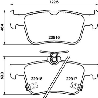 Колодки гальмівні (задні) Honda Accord X 1.5/2.0 i-VTEC 16- (Ate) BEHR-HELLA 8DB355040871