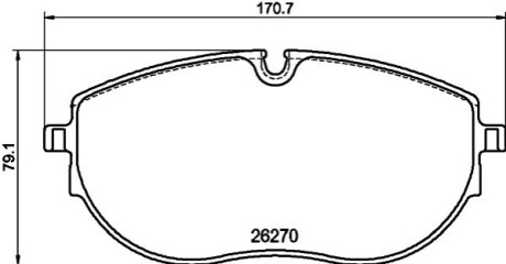 Колодки гальмівні (передні) VW T6 15- Q+ BEHR-HELLA 8DB355040891