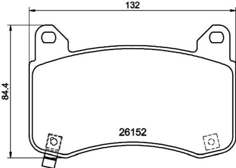 Колодки гальмівні (передні) Tesla Model 3 17-/ Model Y 19- (Brembo) Q+ BEHR-HELLA 8DB355040901